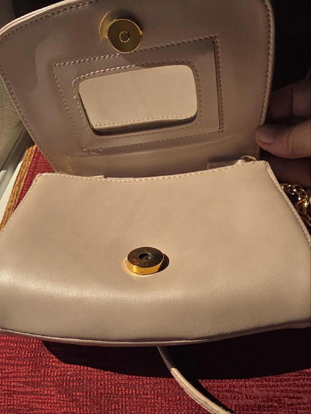 Liz Dusty Rose Crossbody Bag with Gold Accent Good Unused Condition - Picture 3 of 12
